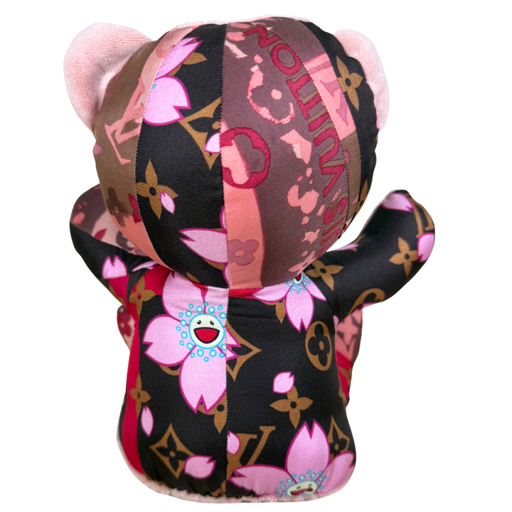 LV Monogram Vintage Silk Scarf Tender Teddy Bear