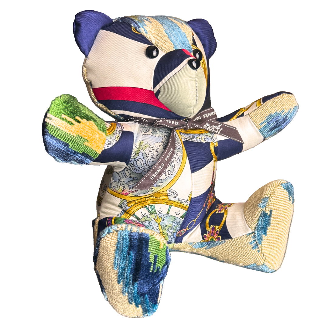 Hermes Parmi Les Fleurs  Scarf Tender Teddy Bear