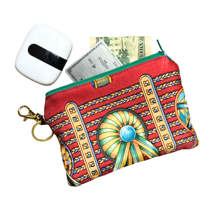 HERMES Rubens du Cheval Vintage Scarf Keychain Wristlet Bag