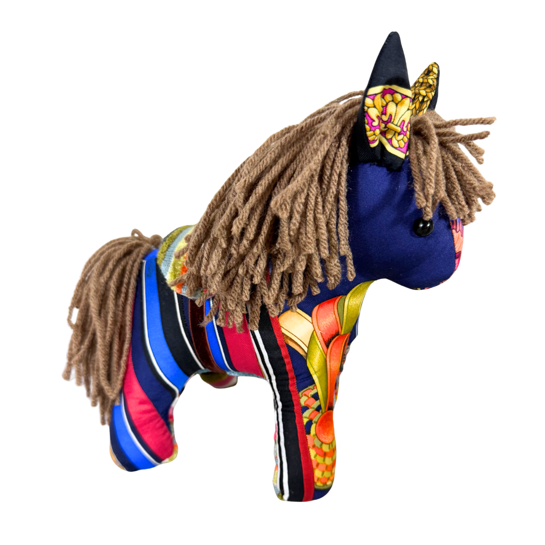 Hermes Rubans du Cheval Scarf Patchwork Pony at VintageLuxeUp.com
