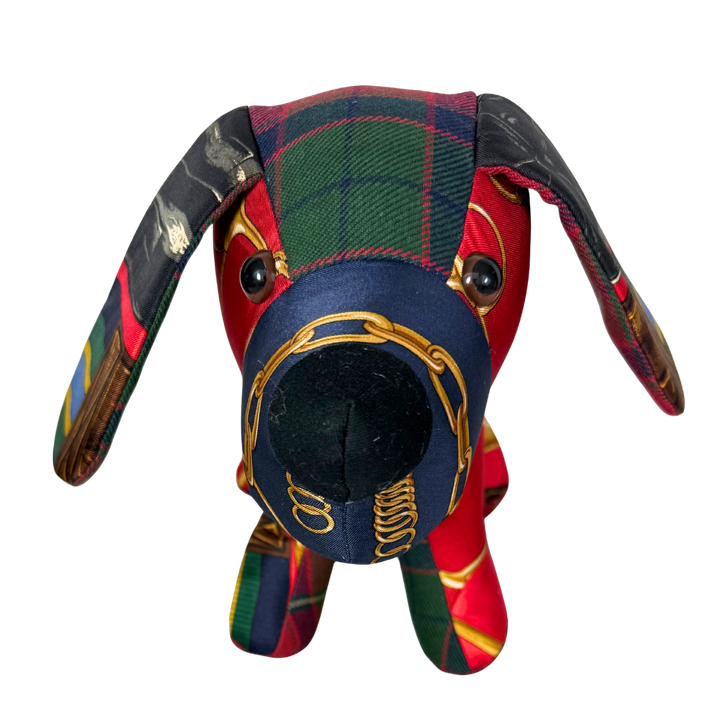 Equestrian Vintage Silk Scarf Loyal Puppy