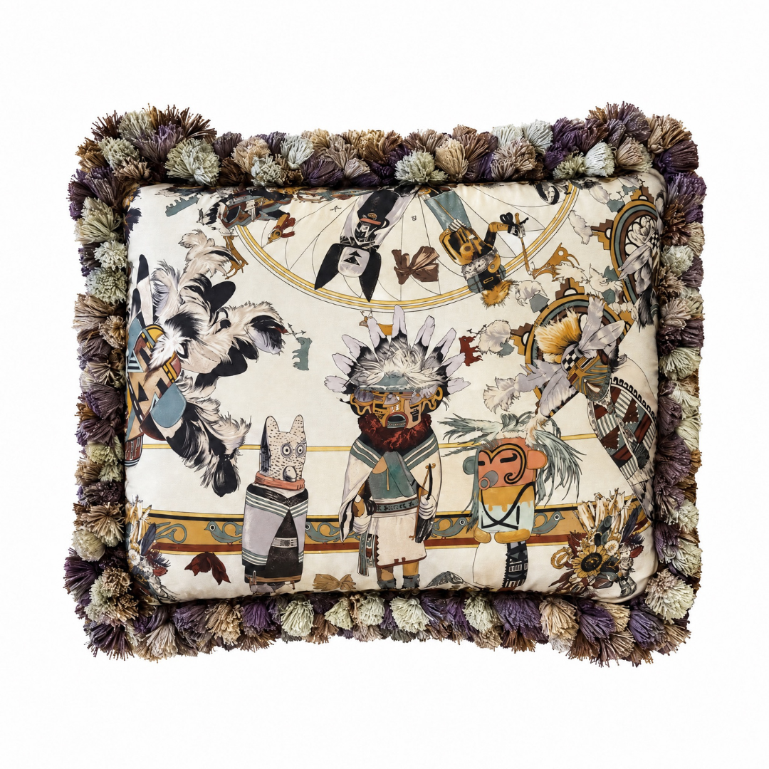 Hermès Kachinas Scarf Pillow at Vintage Luxe Up