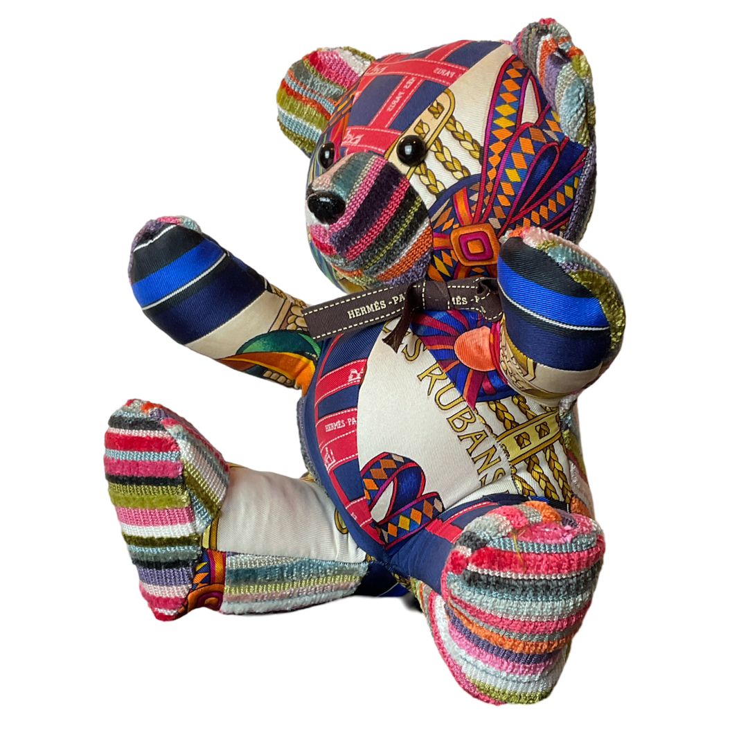 Hermes Scarf Teddy Bear at Vintage Luxe Up