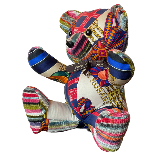 Hermes Scarf Teddy Bear at Vintage Luxe Up