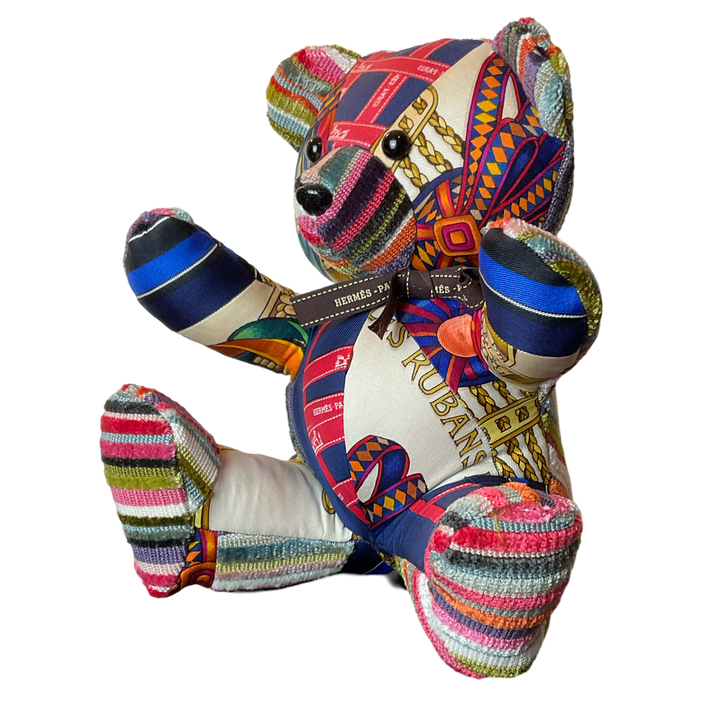Hermes Scarf Teddy Bear at Vintage Luxe Up