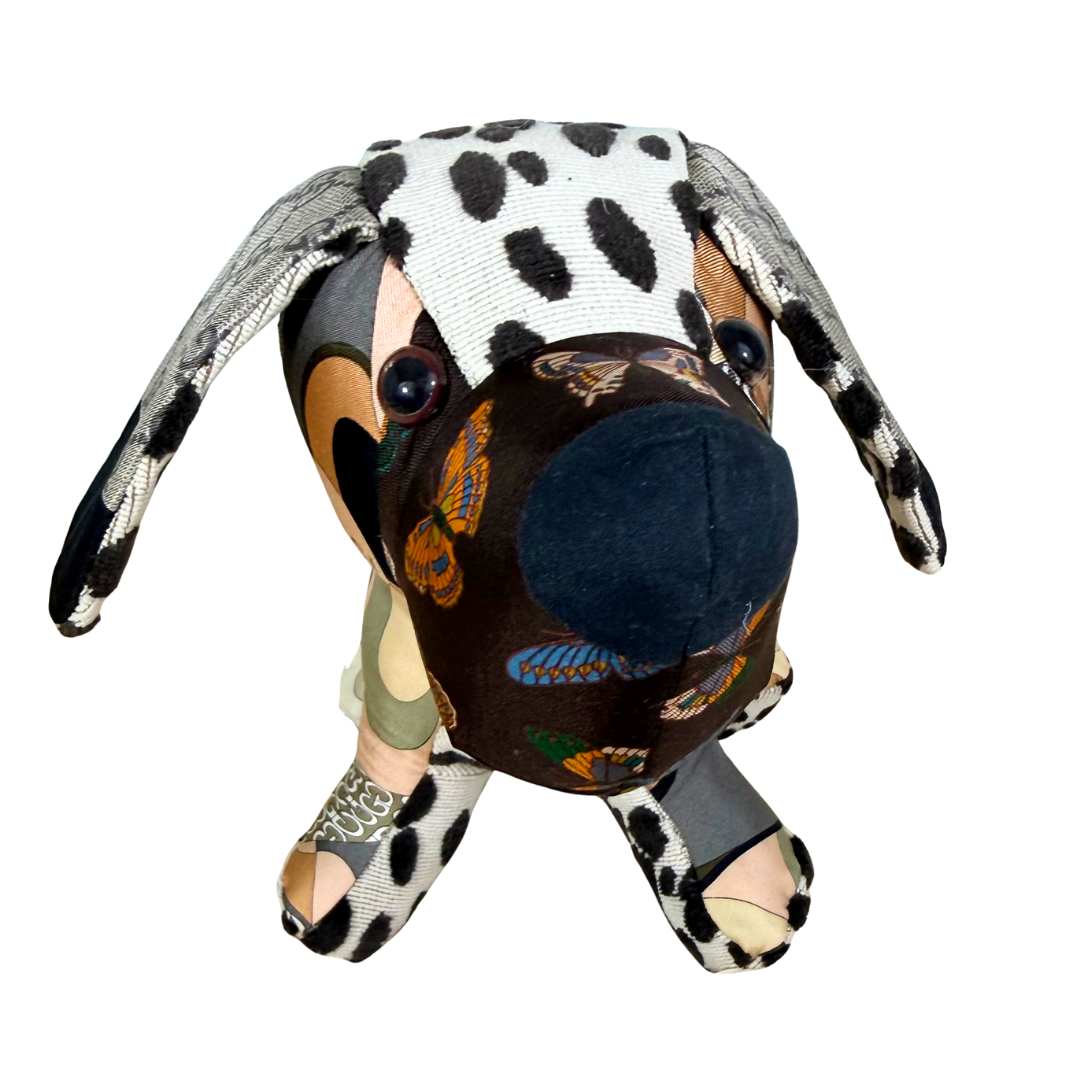 GG Abstract Vintage Silk Scarf Loyal Puppy