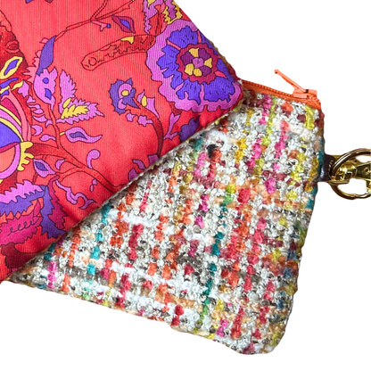 Fantaisies Indiennes Vintage Silk Scarf Coffee Run Keychain Bag