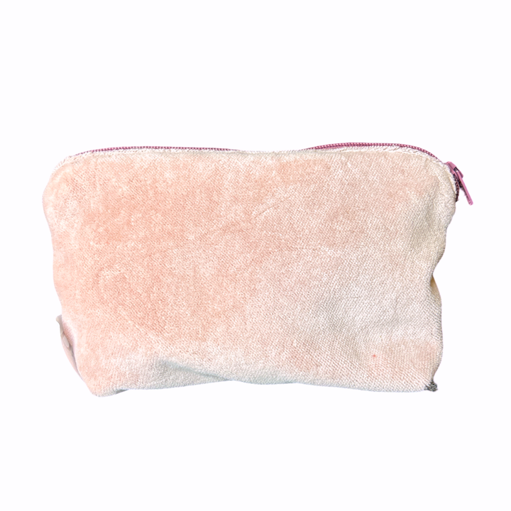 Trotter Pink Vintage Silk Scarf Beauty Bag