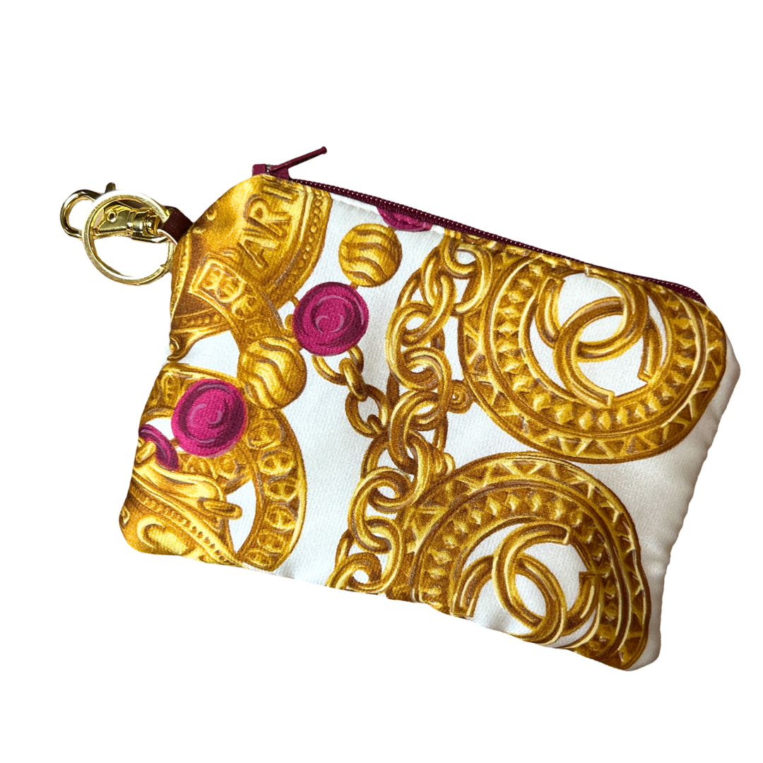 Chanel CC Logo Scarf | Chanel Keychain Bag at Vintage Luxe Up