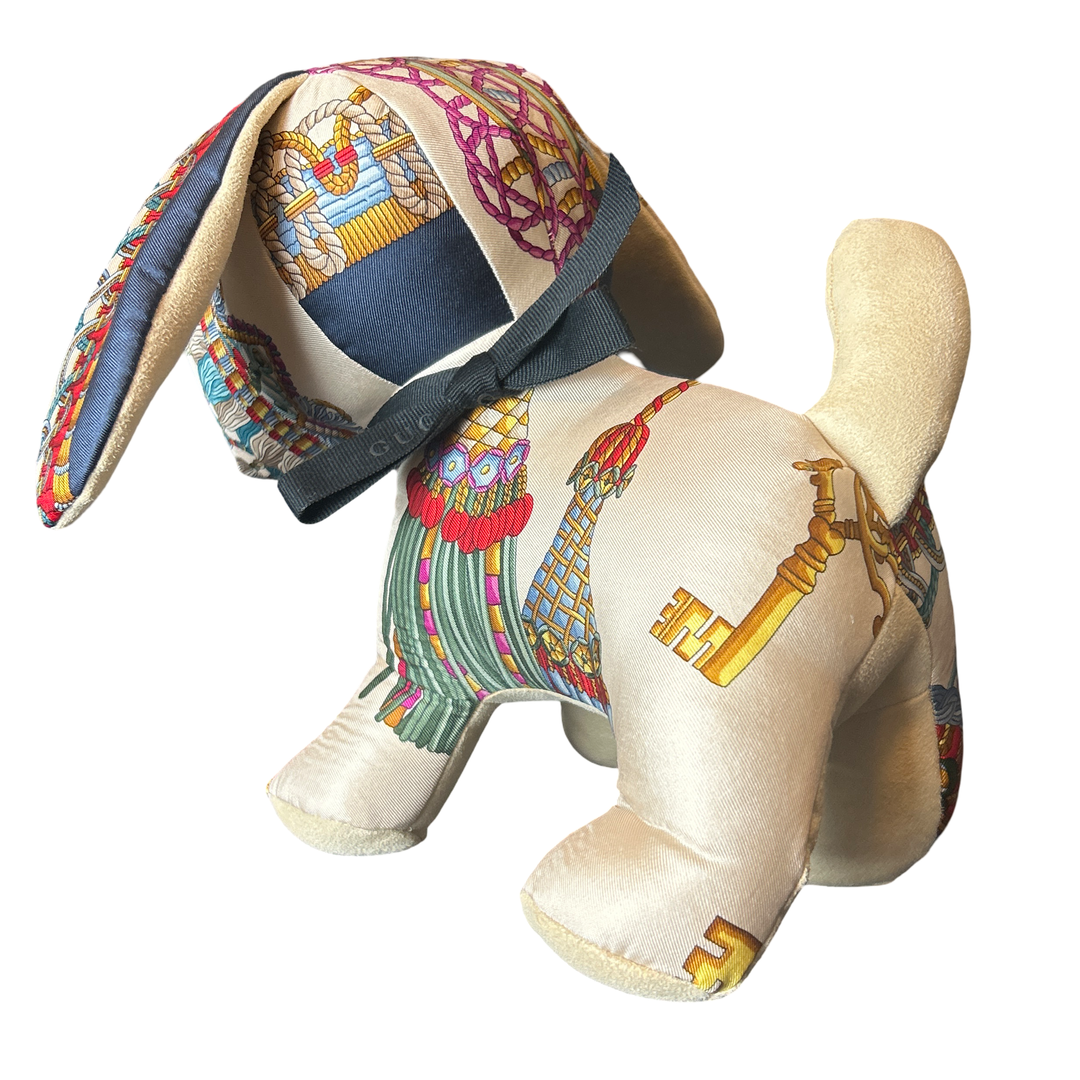 Gucci Tassels Scarf Patchwork Puppy at Vintage Luxe Up