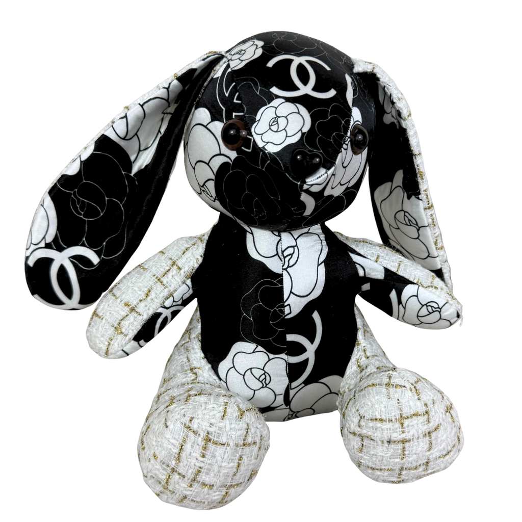 Chanel CC Logo Scarf Patchwork Bunny at Vintage Luxe Up