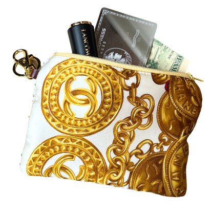 Chanel CC Logo Scarf | Chanel Keychain Bag at Vintage Luxe Up