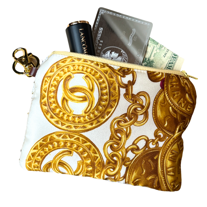 Chanel CC Logo Scarf | Chanel Keychain Bag at Vintage Luxe Up