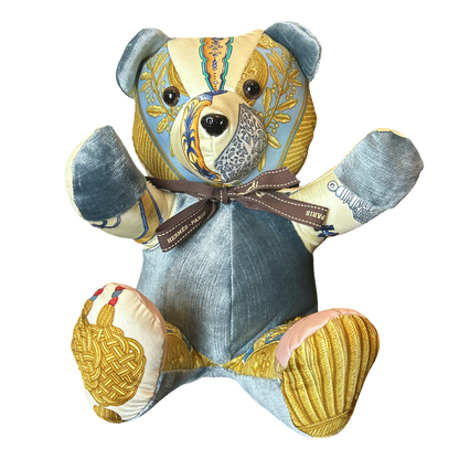 Hermes Qu’Importe le Flacon Scarf Patchwork Teddy Bear at Vintage Luxe Up