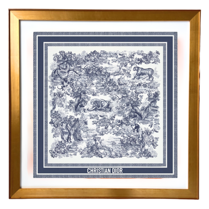 Dior Toile de Jouy Scarf | Framed Scarf at Vintage Luxe Up