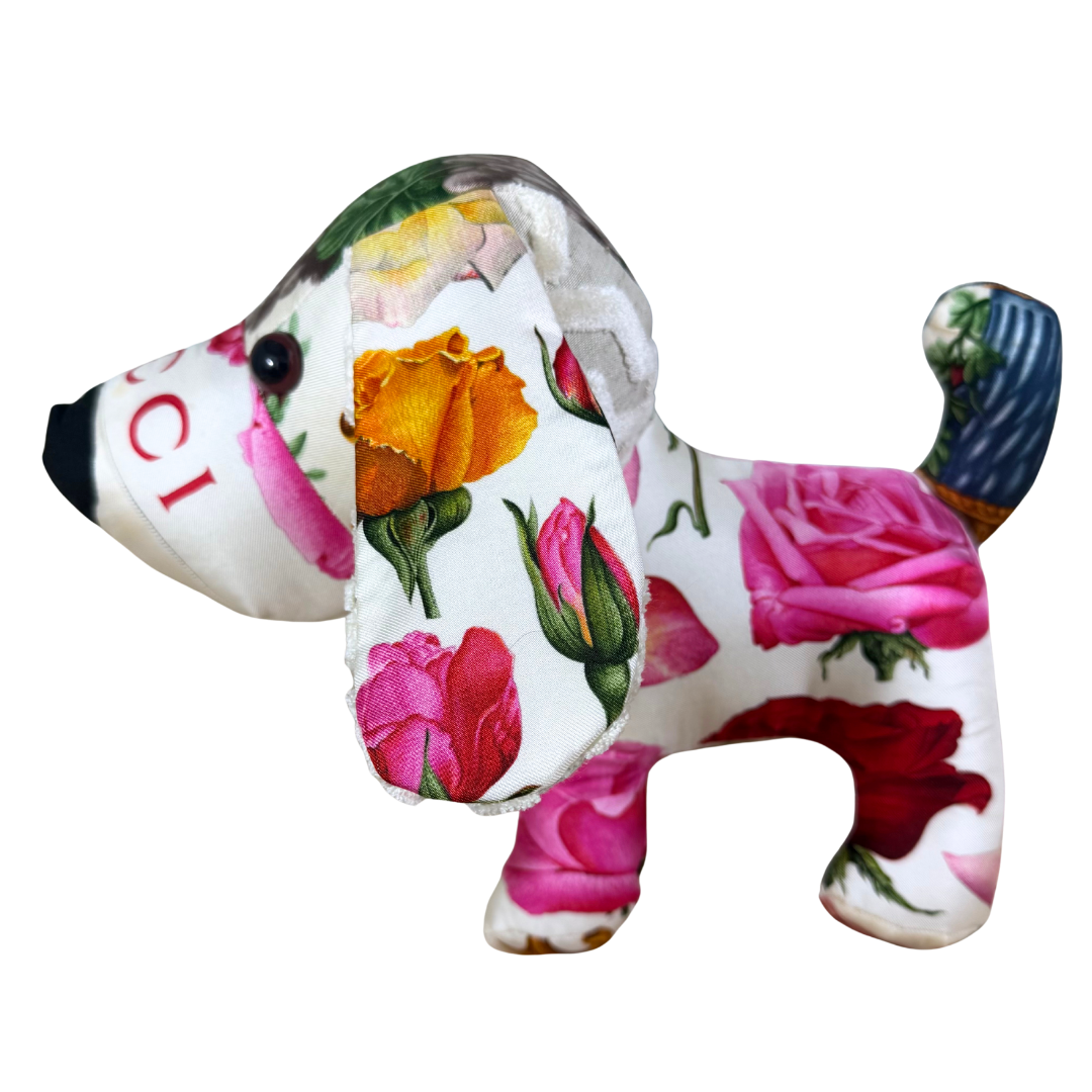 Roses Vintage Silk Scarf Loyal Puppy