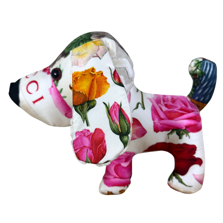 Roses Vintage Silk Scarf Loyal Puppy