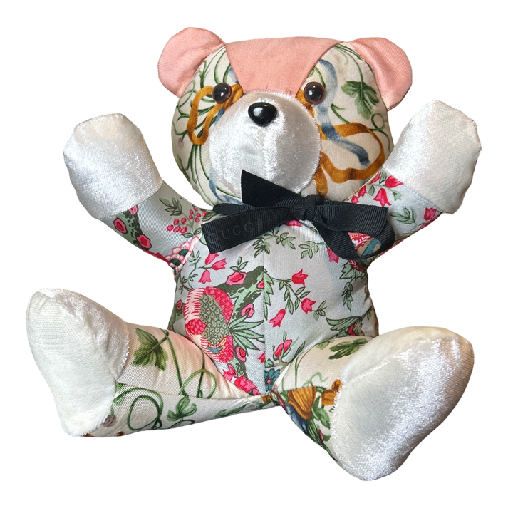 Gucci Chinoiserie Scarf | Gucci Teddy Bear at Vintage Luxe Up