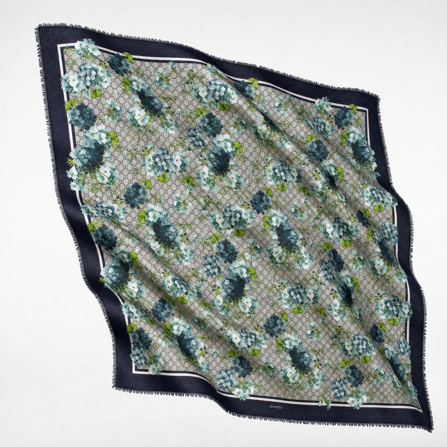 Gucci gg blooms scarf blue