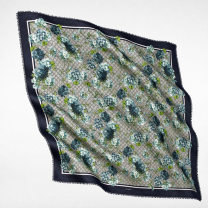 Gucci gg blooms scarf blue