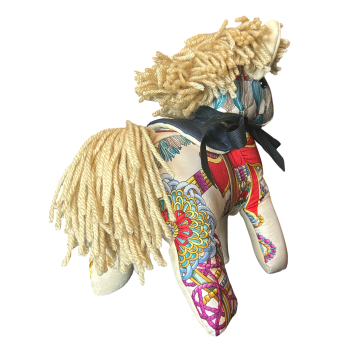 Gucci Tassels Scarf Patchwork Pony at Vintage Luxe Up