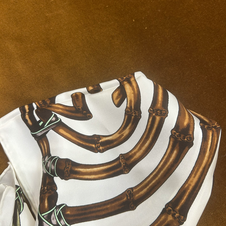 Amazone Vintage Silk Scarf Lumbar Pillows 35"