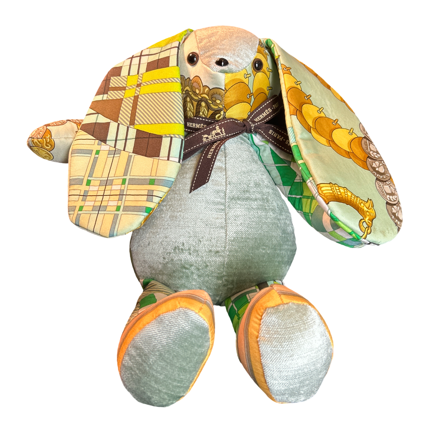 Hermes Vintage Scarf Patchwork Bunny at Vintage Luxe Up