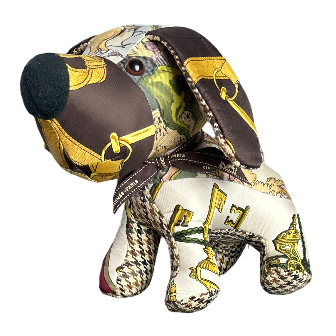 Hermes Eperon d’Or Scarf Patchwork Puppy at Vintage Luxe Up