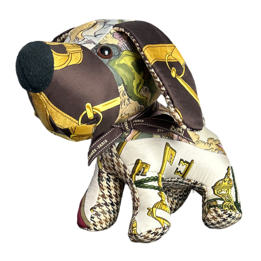 Hermes Eperon d’Or Scarf Patchwork Puppy at Vintage Luxe Up