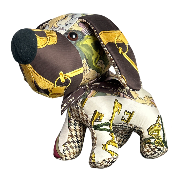 Hermes Eperon d’Or Scarf Patchwork Puppy at Vintage Luxe Up