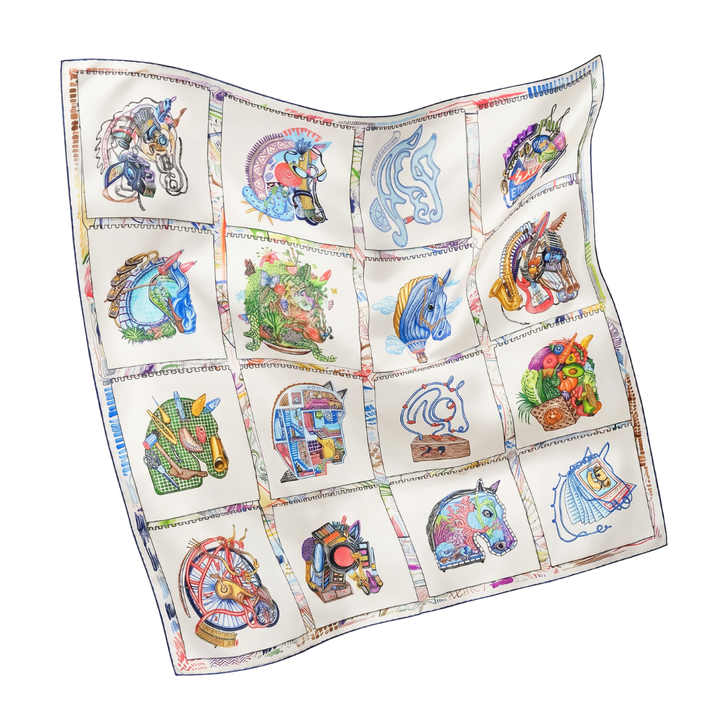 HERMES CHEVALOSCOPE SCARF
