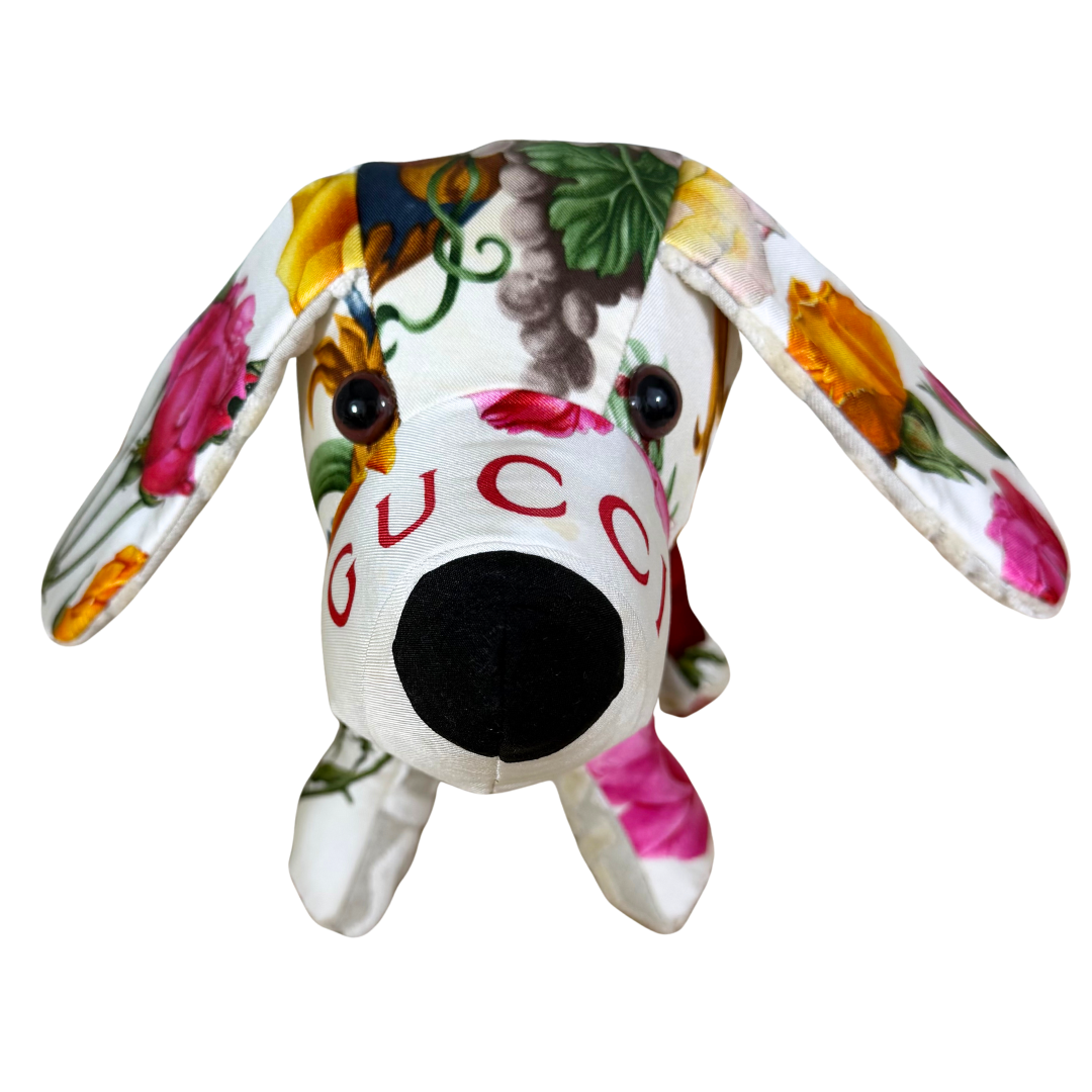 Roses Vintage Silk Scarf Loyal Puppy