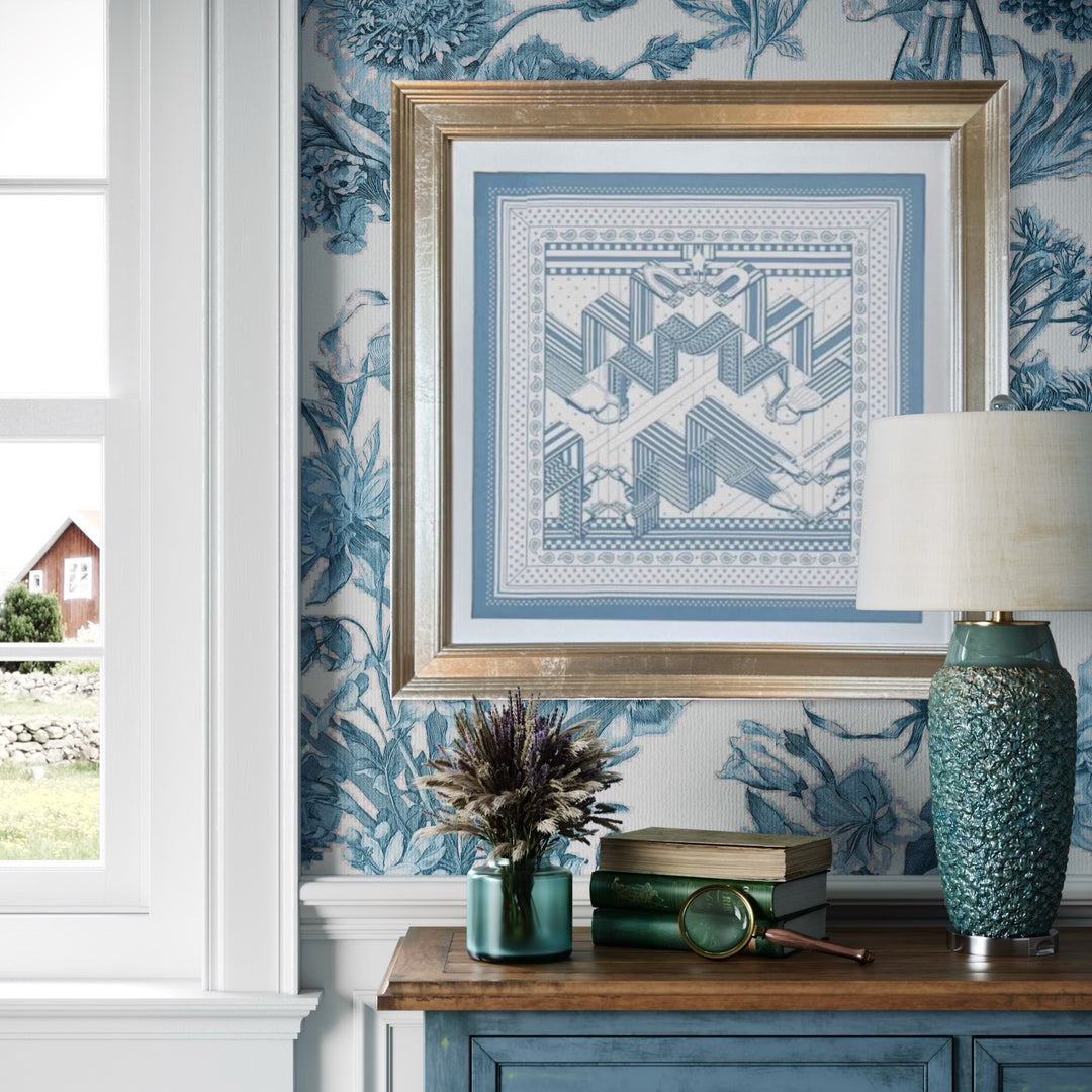 Hermes Sangles en Zig Zag Framed Hermes Scarf at Vintage Luxe Up