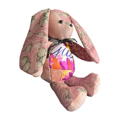 Gucci GG Logo Arabesque Scarf Patchwork Bunny