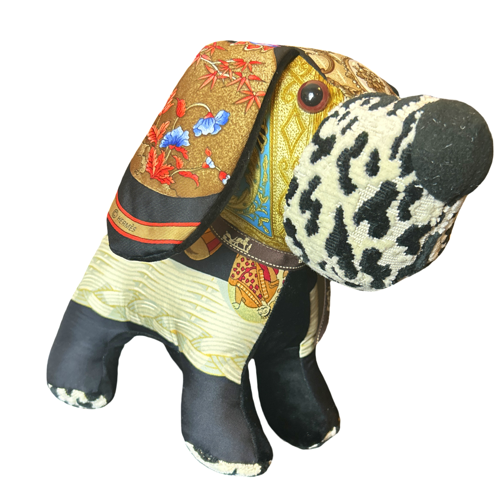Hermes Couvee d'Hermes Scarf Patchwork Puppy at Vintage Luxe Up