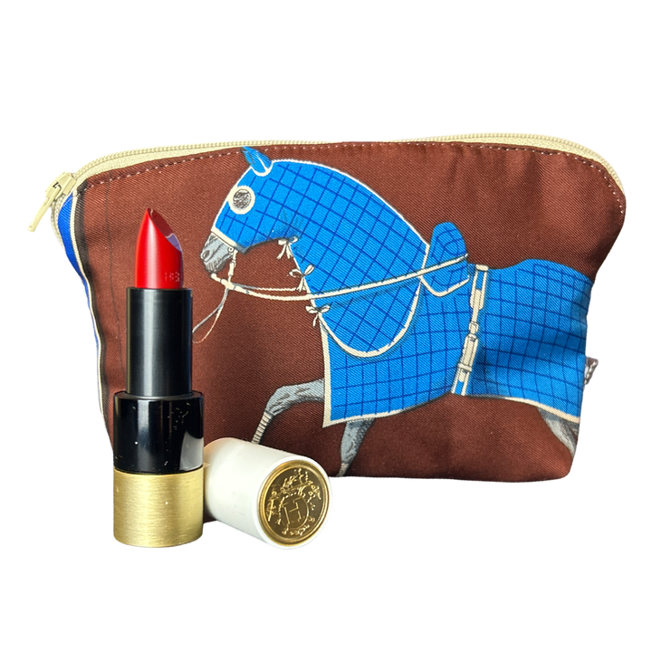 Hermes Couvertures et Tenues du Jour Scarf Beauty Bag at Vintage Luxe Up