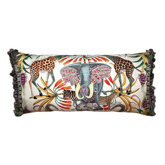 Hermes Marche du Zambeze Scarf Pillow at Vintage Luxe Up