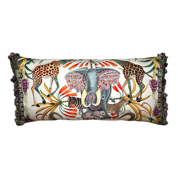 Hermes Marche du Zambeze Scarf Pillow at Vintage Luxe Up