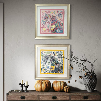 Hermes En Attendant Ulysse Scarf | Hermes Framed Scarf at Vintage Luxe Up