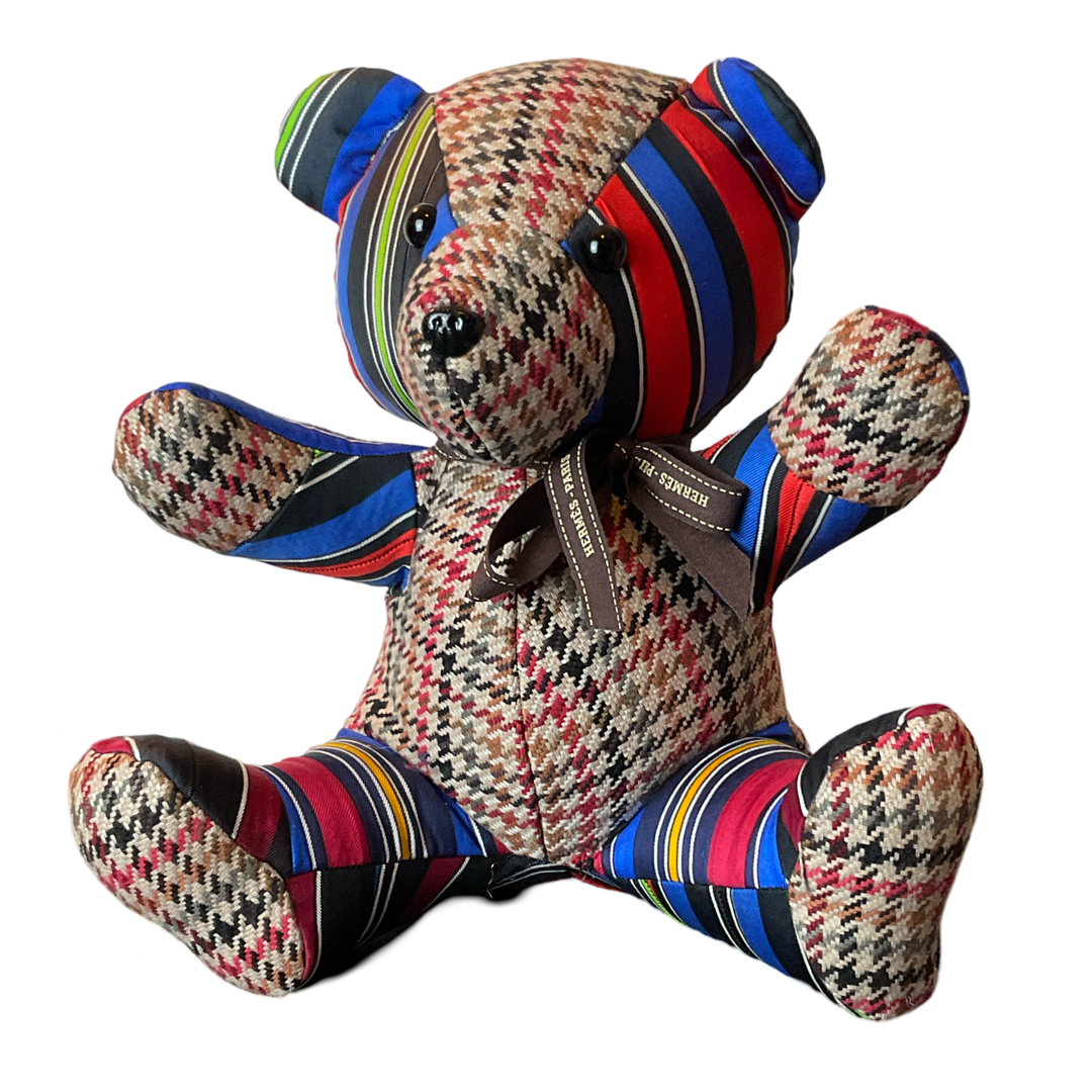 Hermes Couvertures et Tenues du Jour Scarf Teddy Bear at Vintage Luxe Up