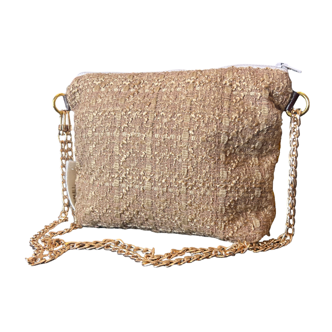 CC Logo Ivory Vintage Scarf Crossbody Bag