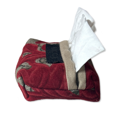 GG Arabesque Red Vintage Scarf Travel Tissue Pouch