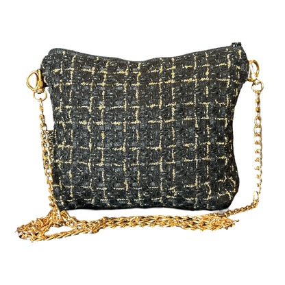CC Camellia Noir Vintage Scarf Crossbody Bag