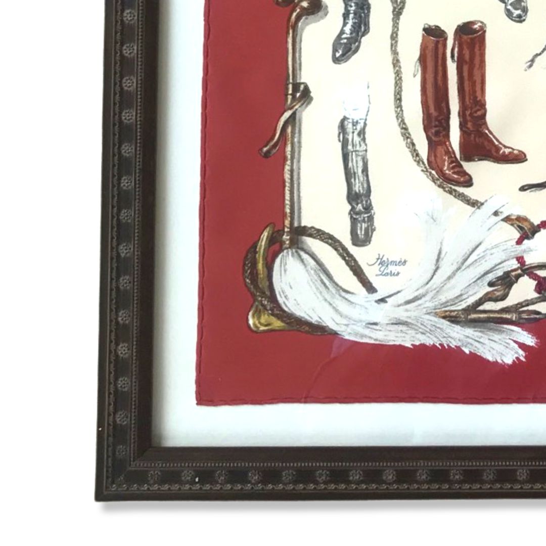 HERMES A Propos des Bottes Framed Vintage Hermes Scarves – Vintage