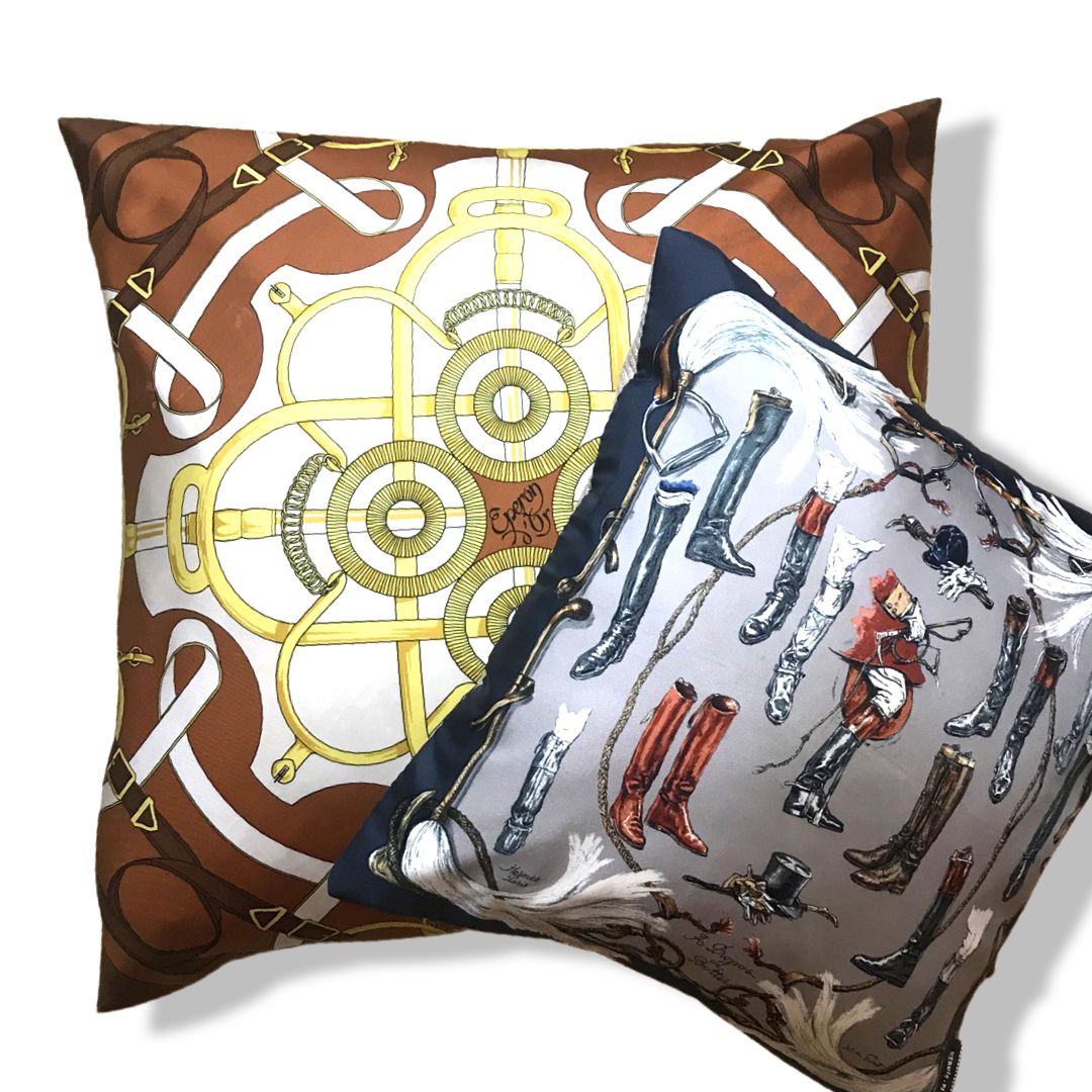 A Propos des Bottes Silk Scarf Pillow 17"