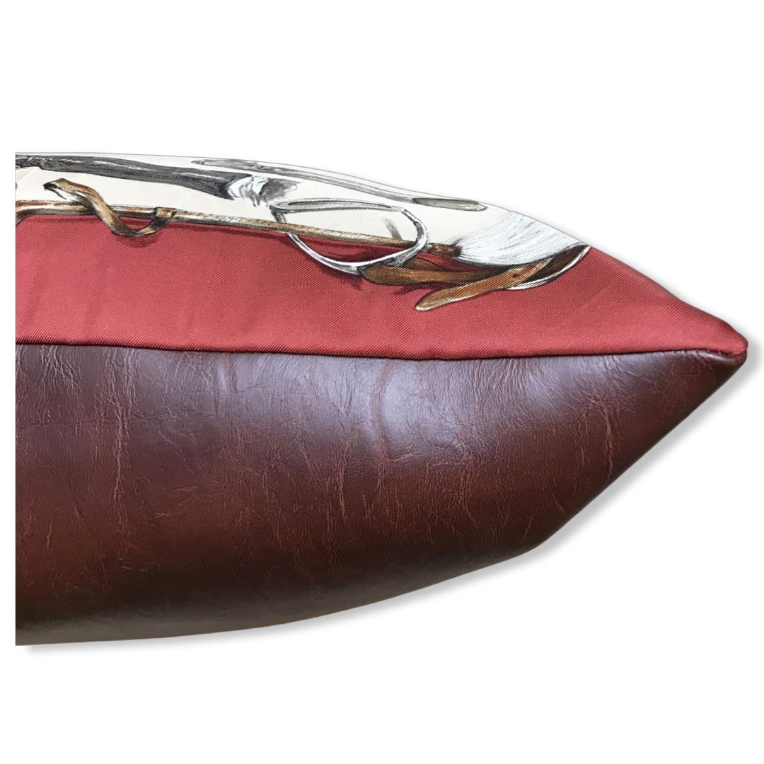 A Propos des Bottes Vintage Silk Scarf Pillow 17"