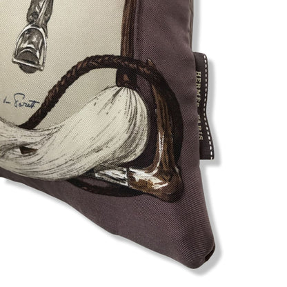 A Propos des Bottes Vintage Silk Scarf Pillow 17"