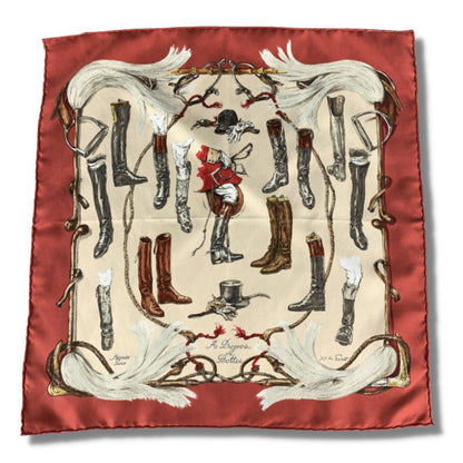 A Propos des Bottes Vintage Silk Scarf Pillow 17"