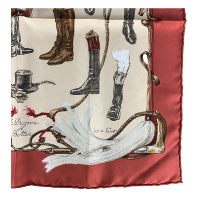 A Propos des Bottes Vintage Silk Scarf Pillow 17"