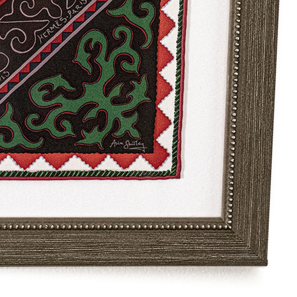 Framed Hermes ScarfAppaloosa des Steppes Framed Vintage Silk Scarf 21"-Vintage Hermes-Vintage Luxe Up